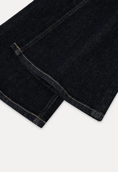 Wide Leg Straight Cut Denim Jeans