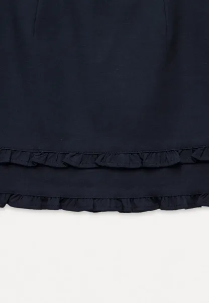 Ruffled Hem A-Line Mini Skirt