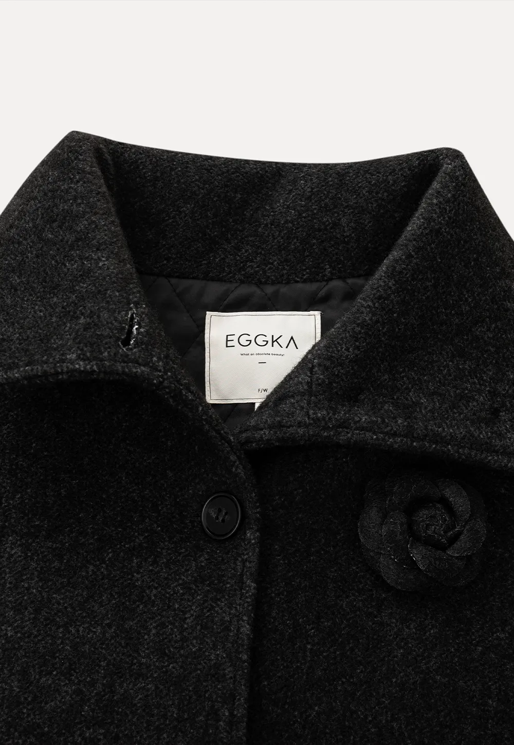 Wool Cape with High Neck Design