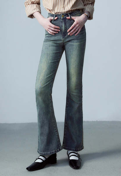 Women's Classic Wide Leg Denim Jeans, Vintage High Waist
