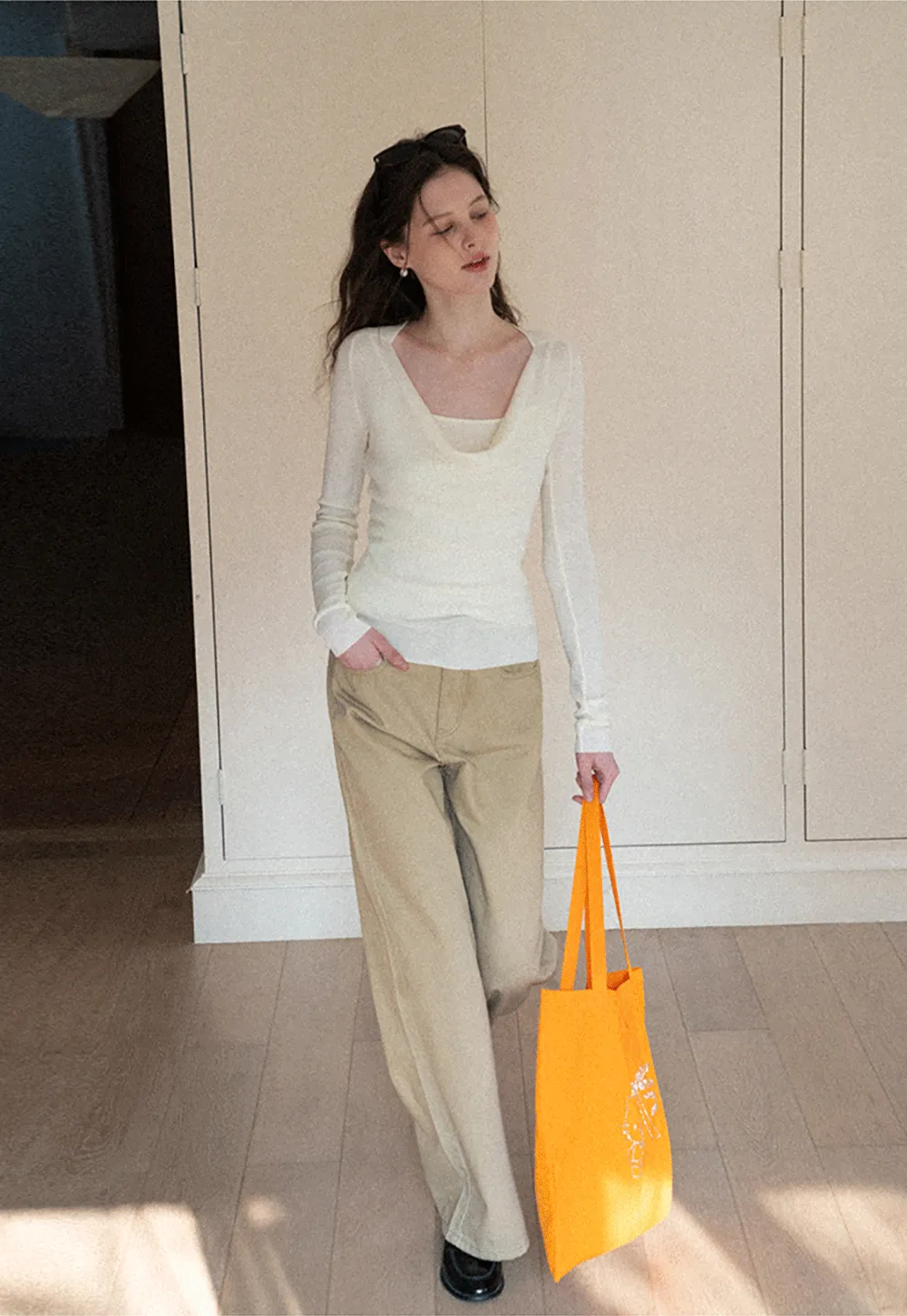 Woolen knit sweater and tank top