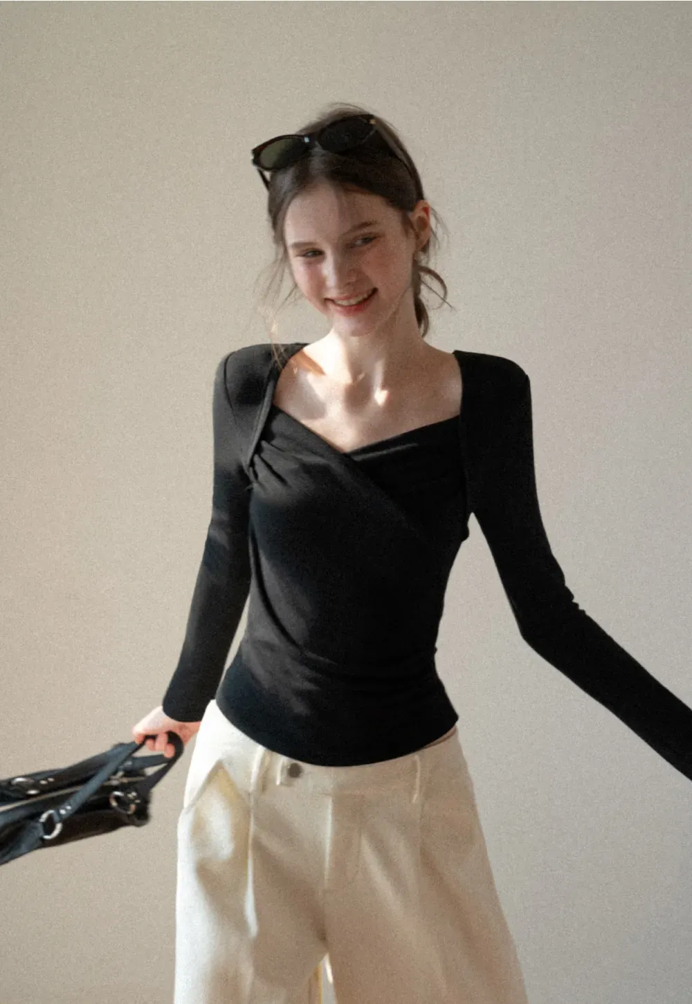 Elegant Long Sleeve Crop Top for Women