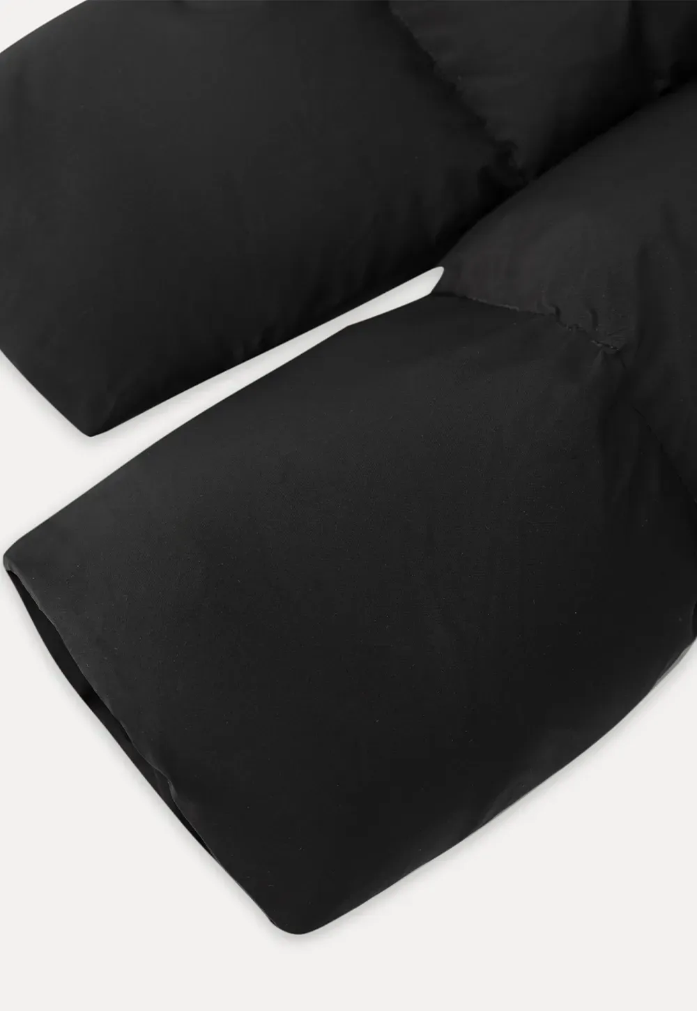 Long Puffer Coat with Fur Trim Hood Belted Design