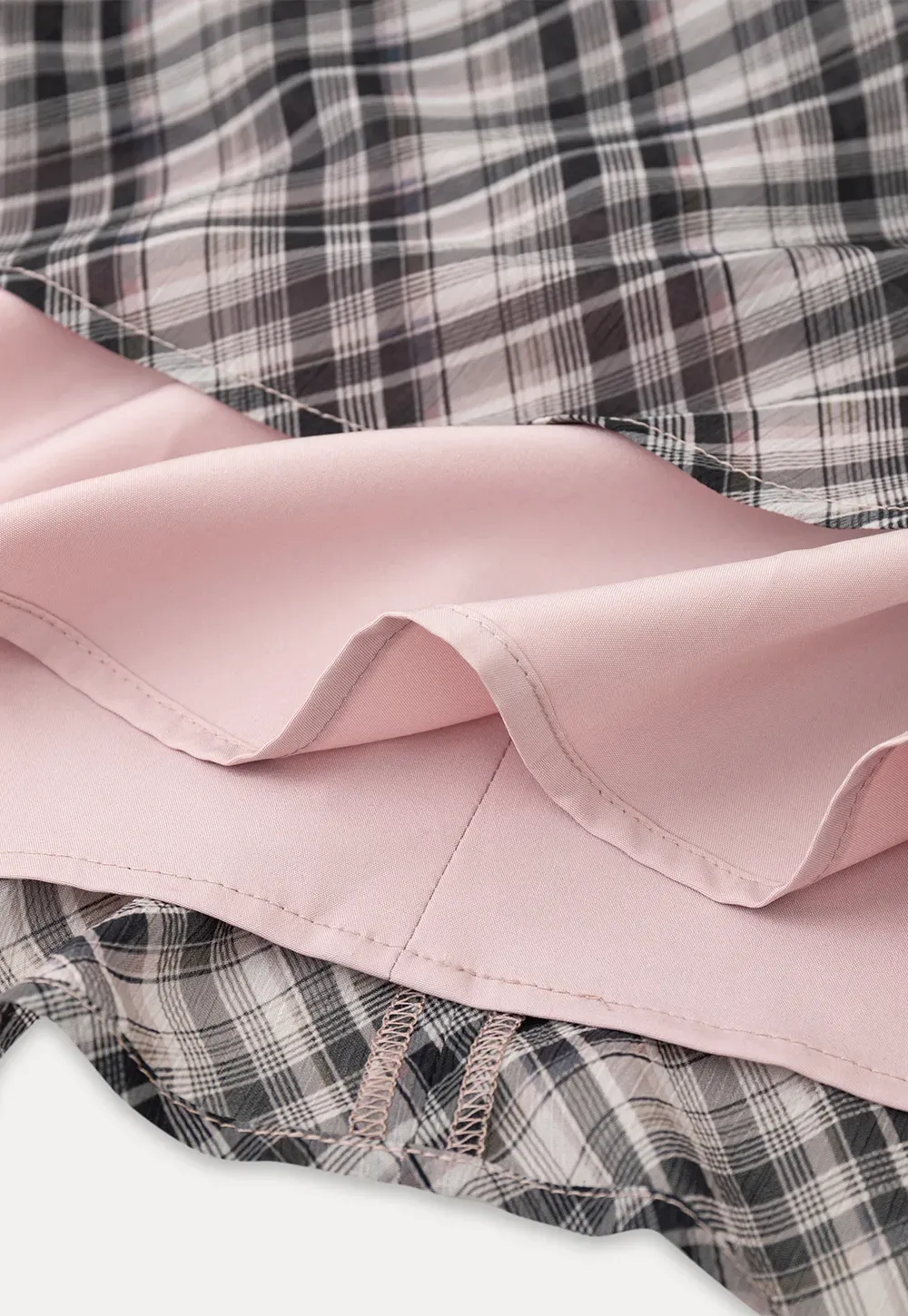 Plaid Pleated Midi Skirt