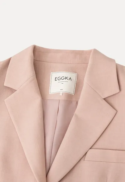 Short Jacket with Notched Collar and Sleeve Buttons