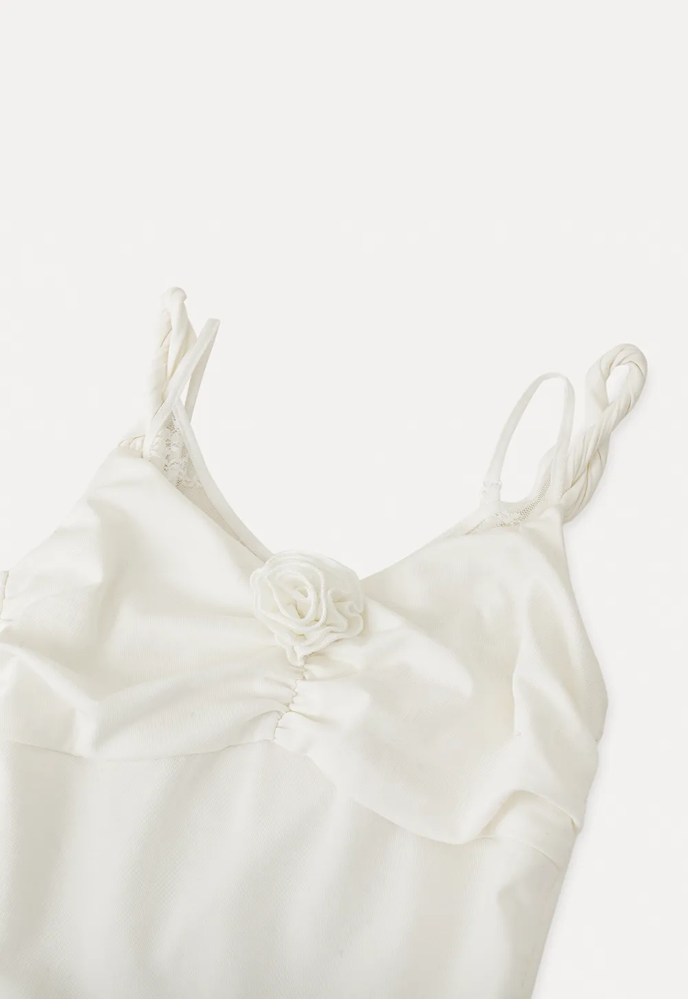 Sleeveless V Neck Midi Dress with Ruched Bodice