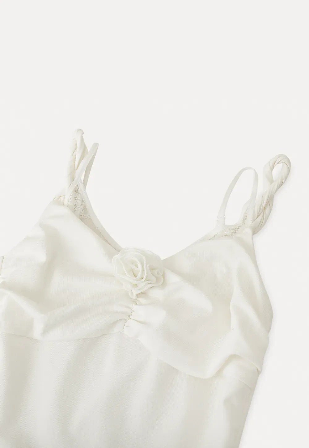 Sleeveless V Neck Midi Dress with Ruched Bodice