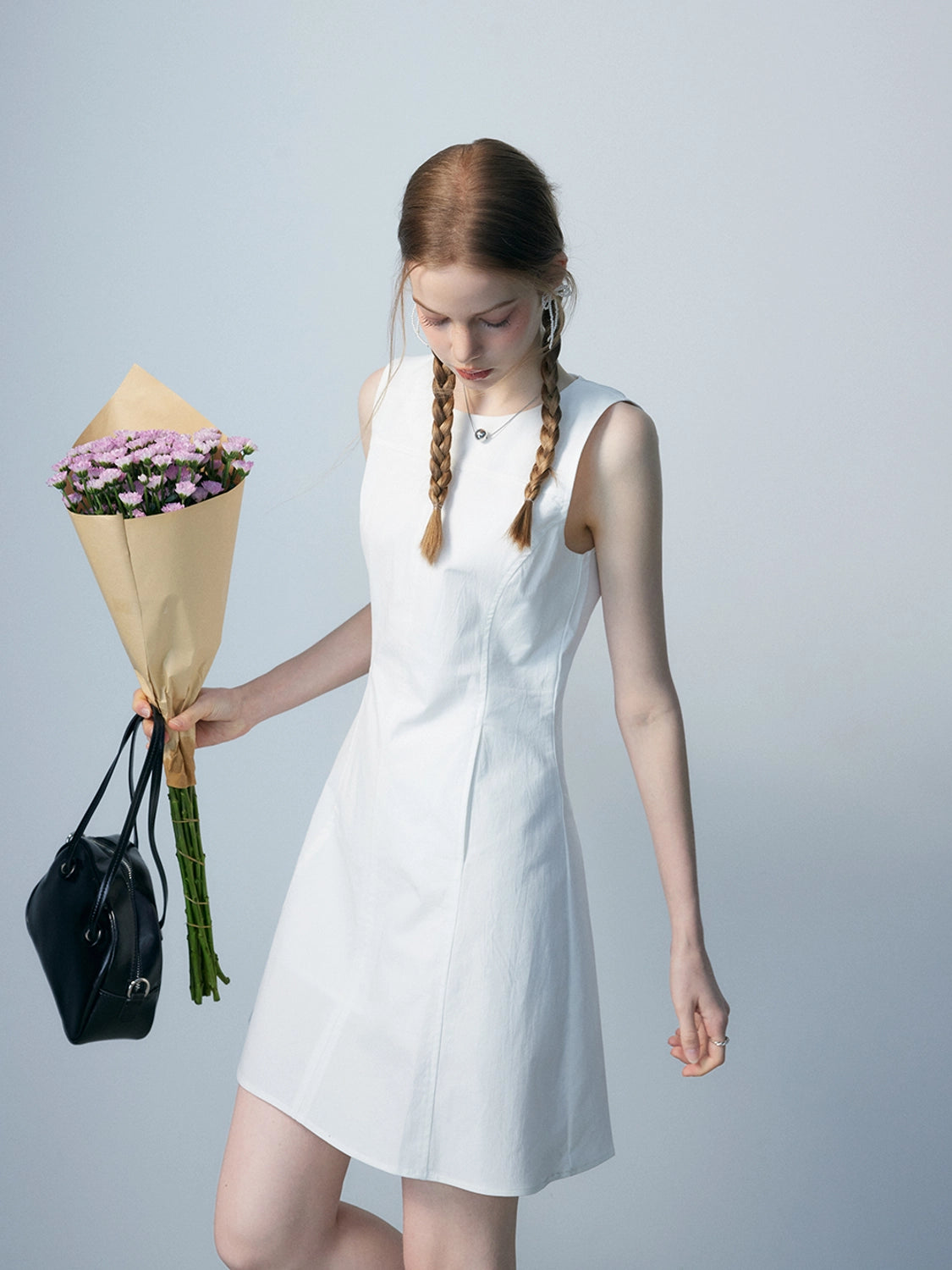 Women's Elegant A-Line Sleeveless Mini Dress – EGGKA