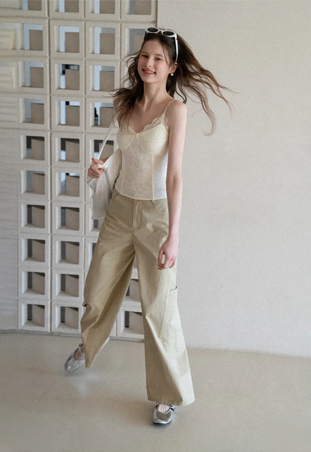 Lace Trimmed Corset Style Tank Top