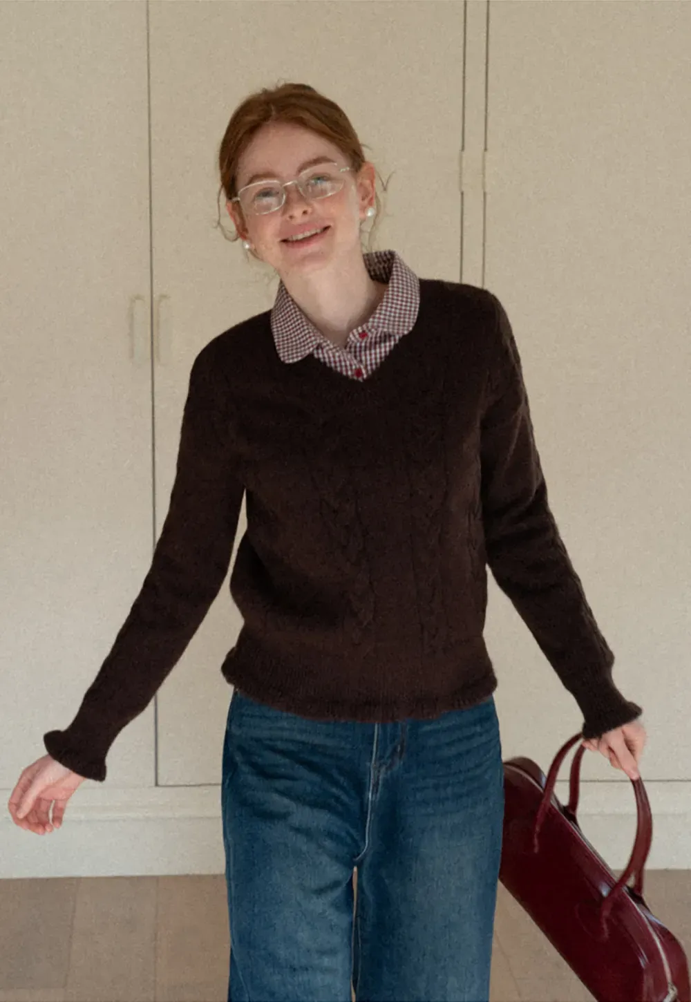 Women's Knit Sweater Round Neck Long Sleeve Casual Wear