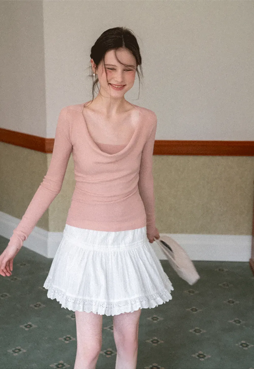 Woolen knit sweater and tank top