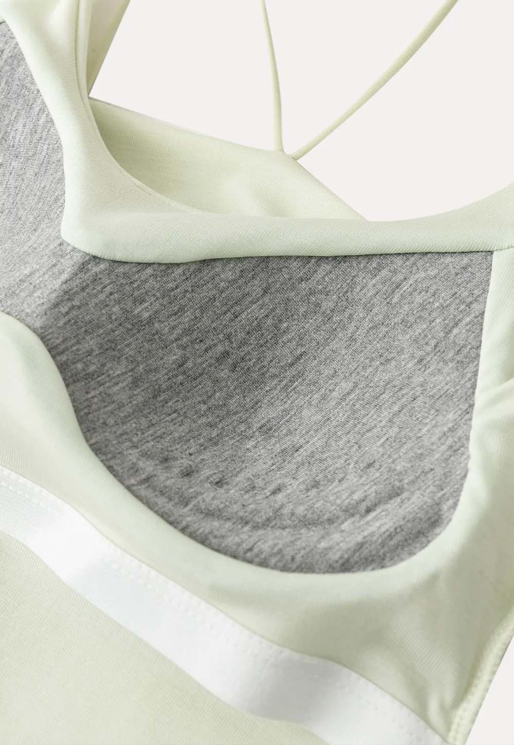 Thin strap scoop neck fitted tank top