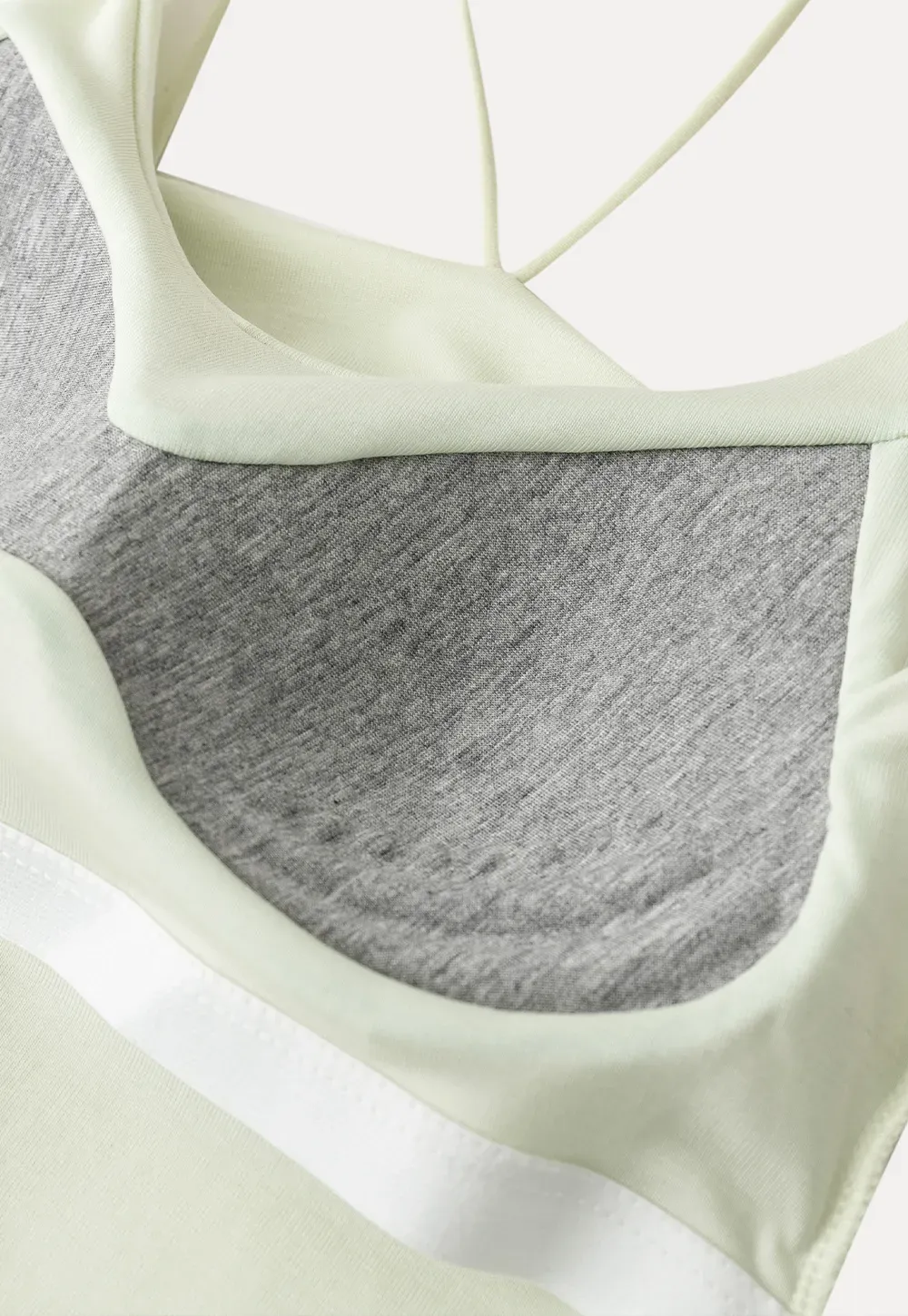 Thin strap scoop neck fitted tank top