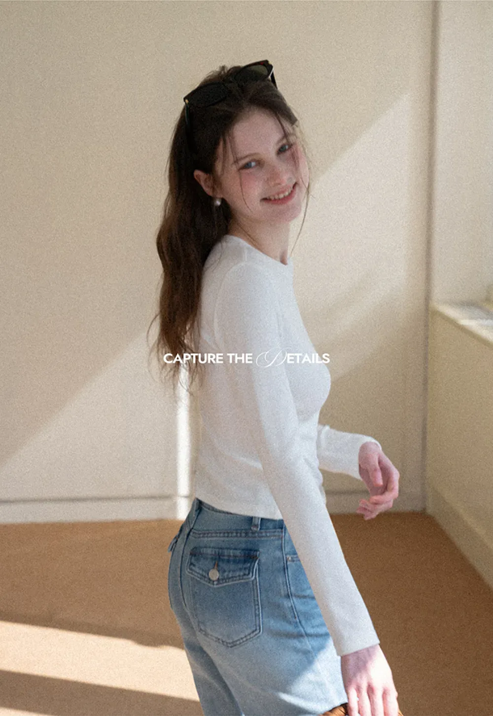 Elegant Long Sleeve Top with Neck Tie Detail