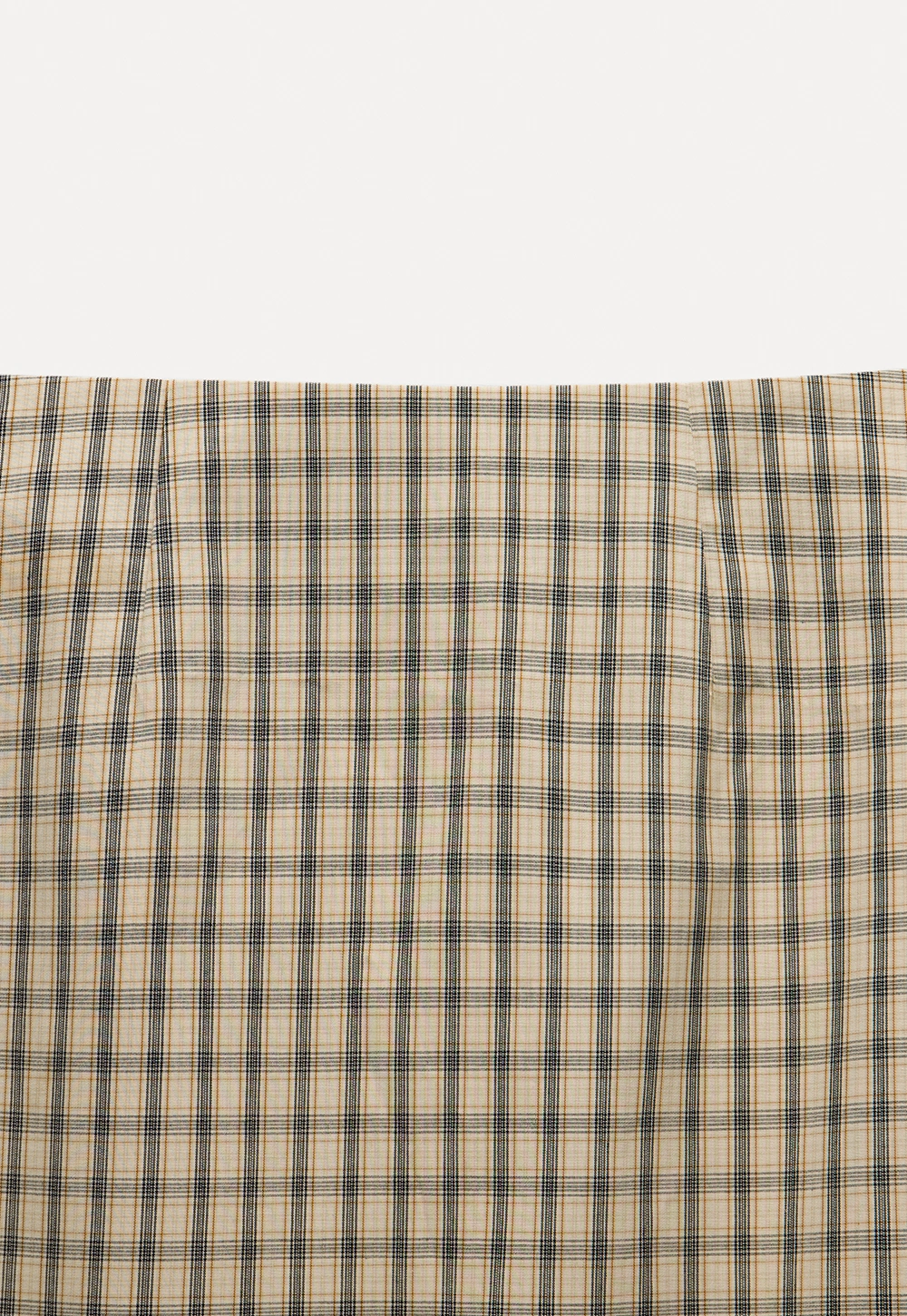 Women's Plaid A-Line Skirt with Lace Trim