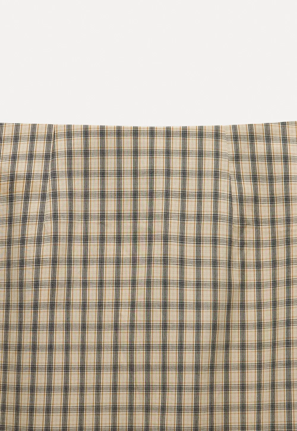 Women's Plaid A-Line Skirt with Lace Trim