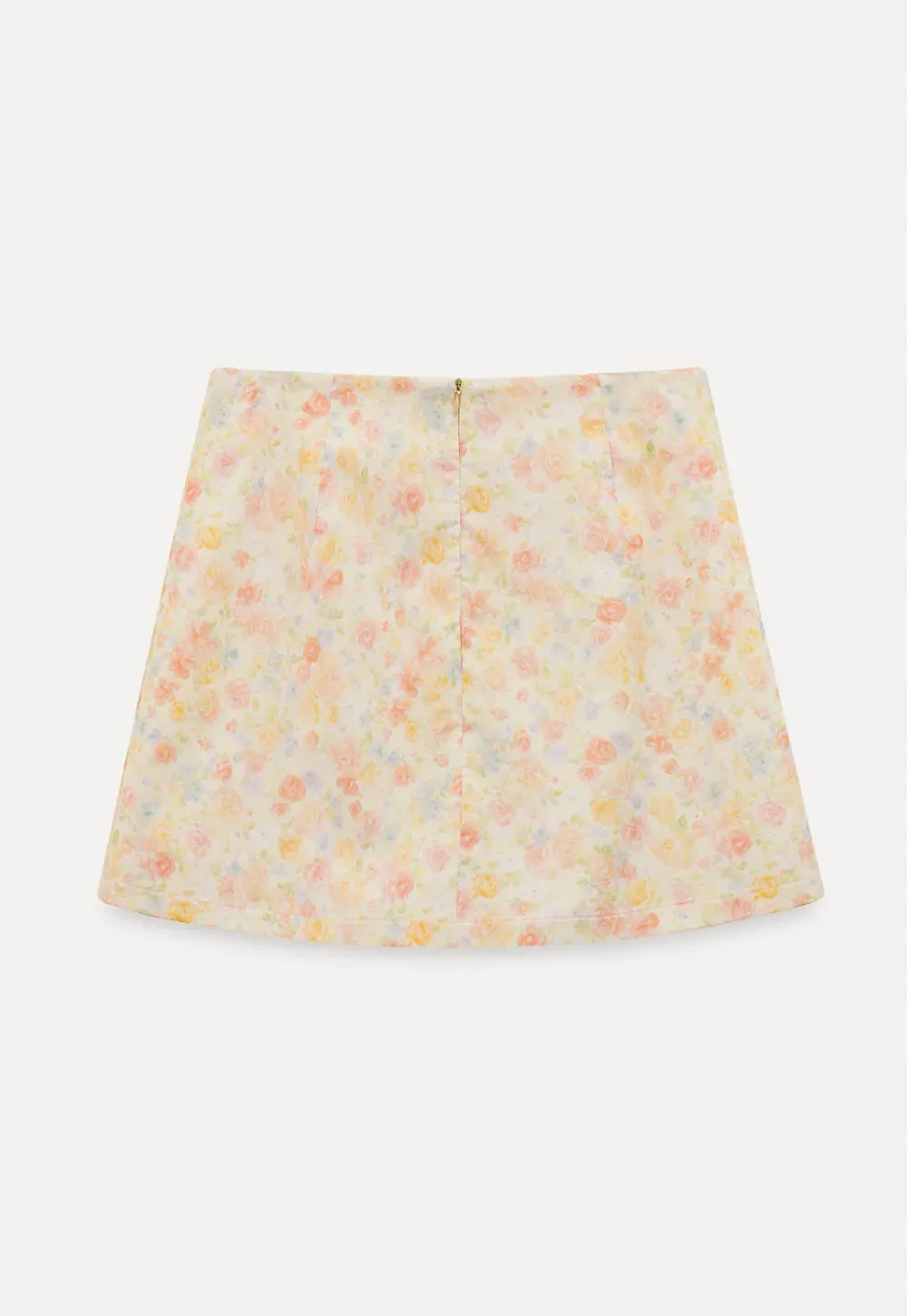 Floral Print Mini Skirt with Fitted Waist