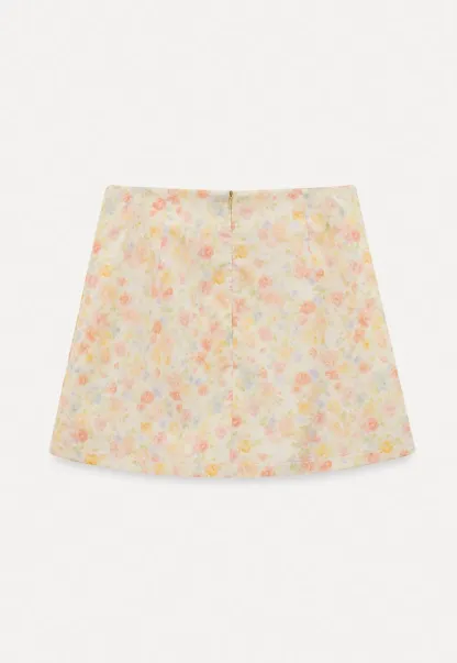 Floral Print Mini Skirt with Fitted Waist