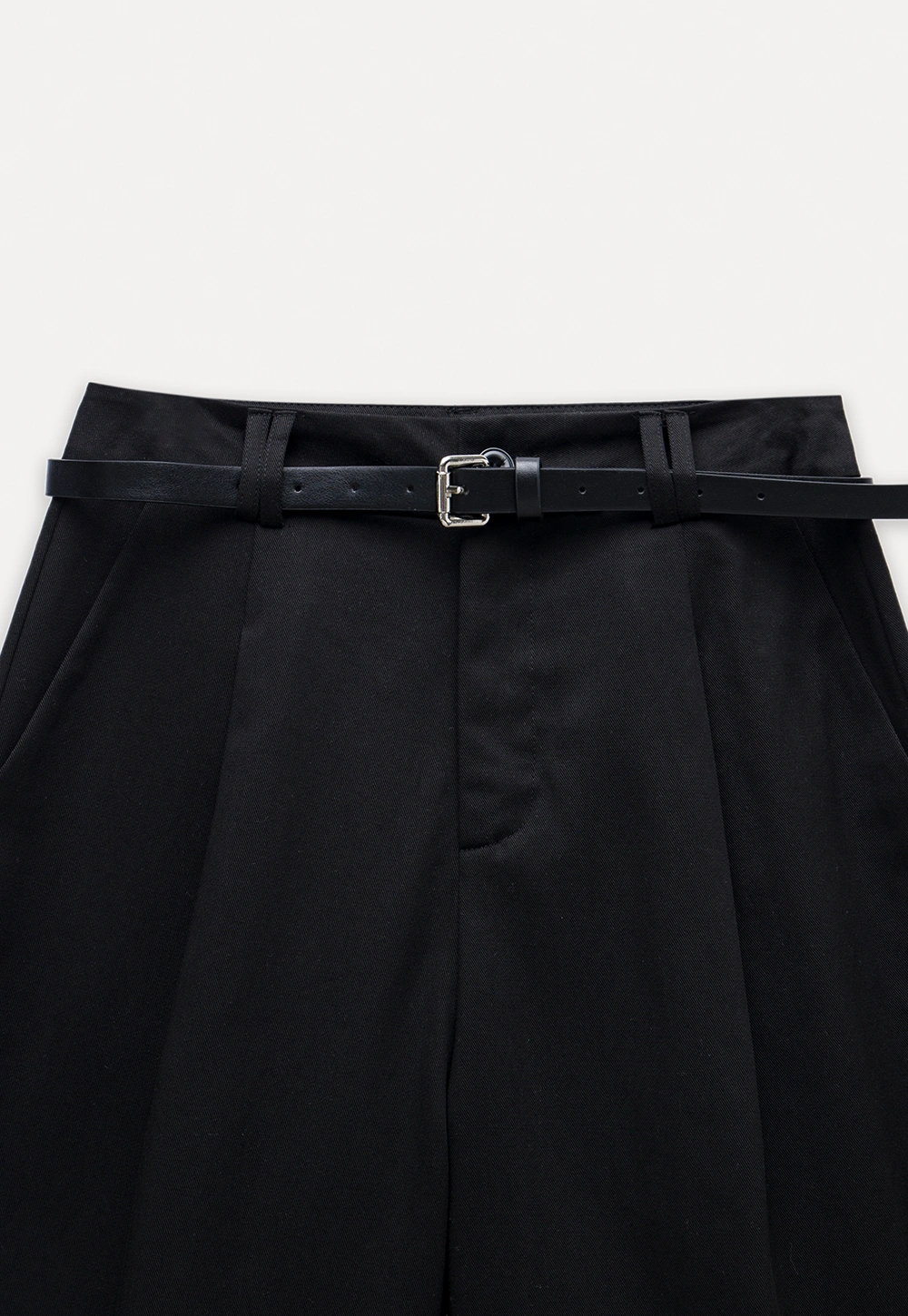 Belted Wide-Leg Shorts