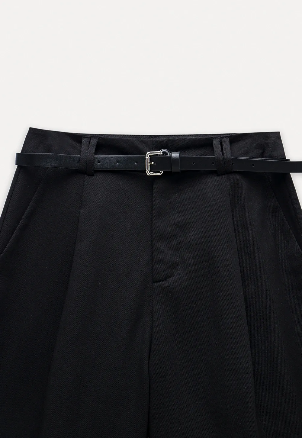 Belted Wide-Leg Shorts