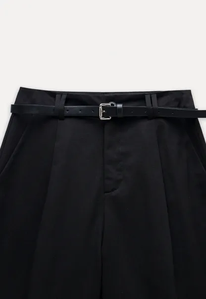 Belted Wide-Leg Shorts