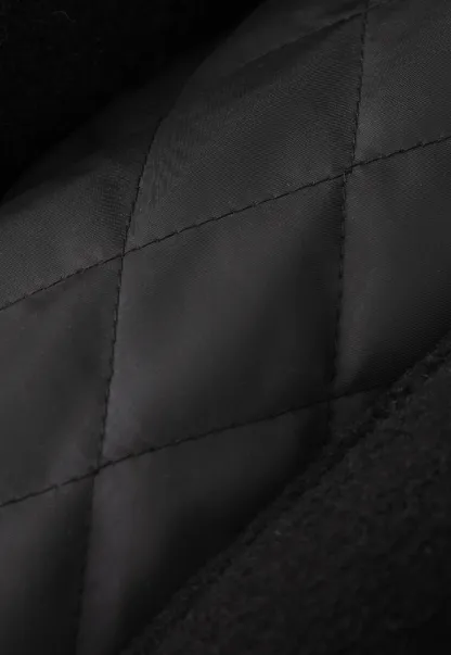 Cozy Black Oversized Coat with Knee-High Boots