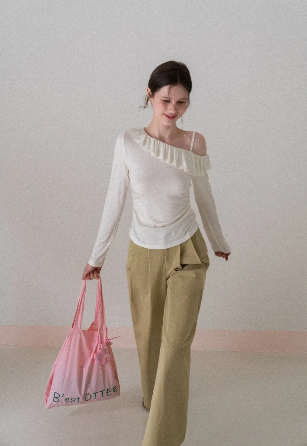 Wide Leg Pleated Casual Pants