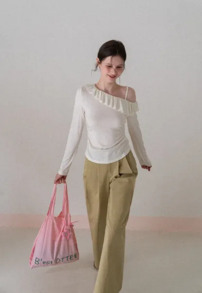 Wide Leg Pleated Casual Pants