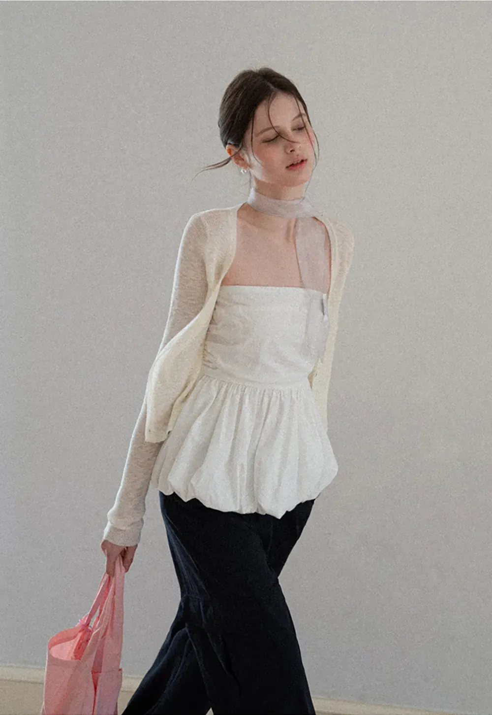 Wide Leg Pleated Casual Pants