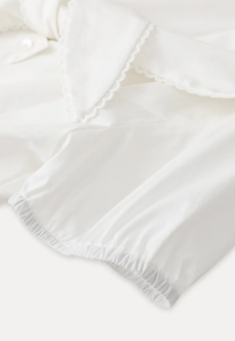 Short Sleeve Shirt with Collar and Bow Detail