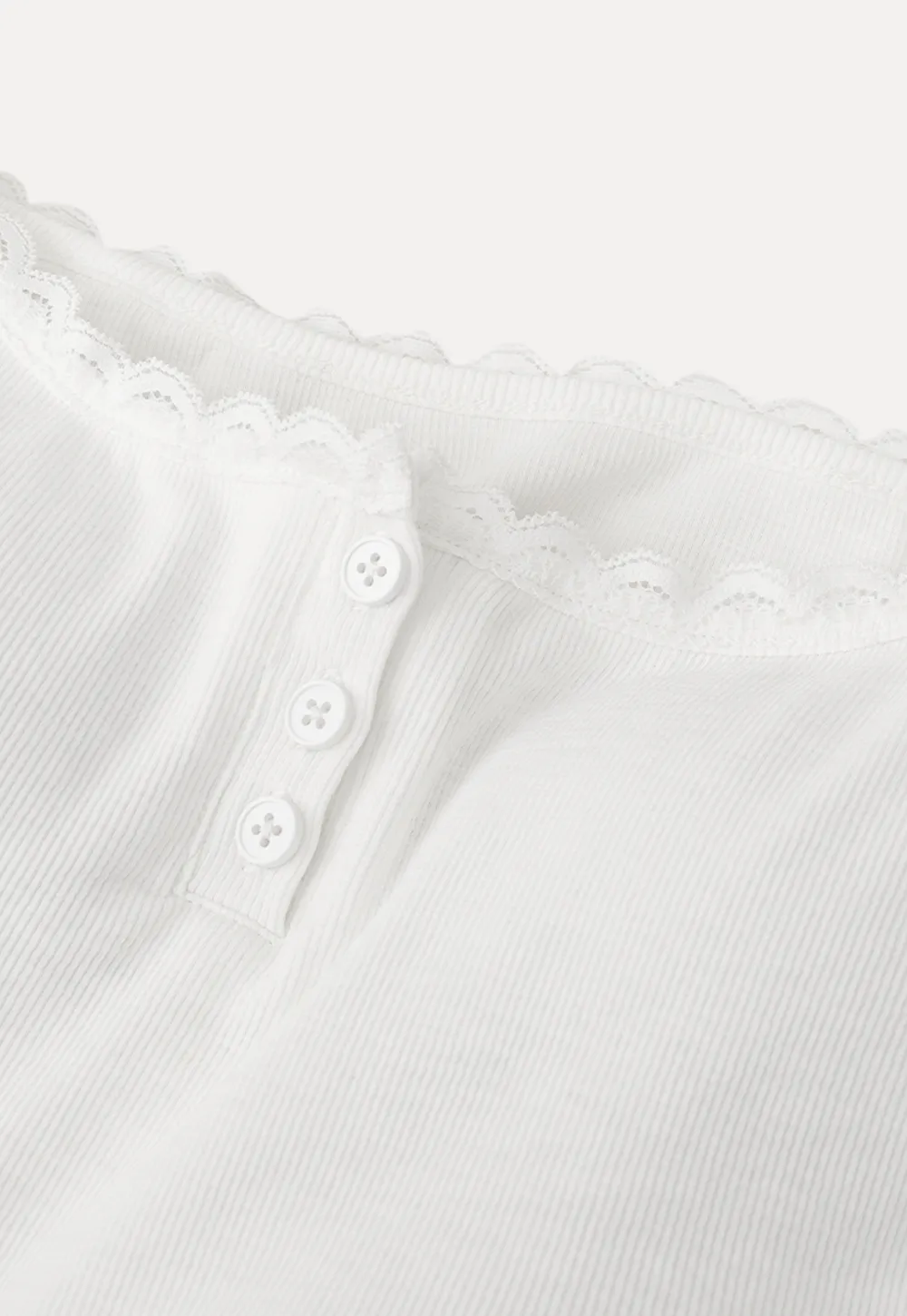 Lace Trim Button Front Tank Top