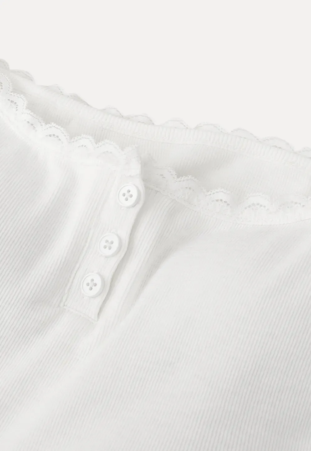 Lace Trim Button Front Tank Top