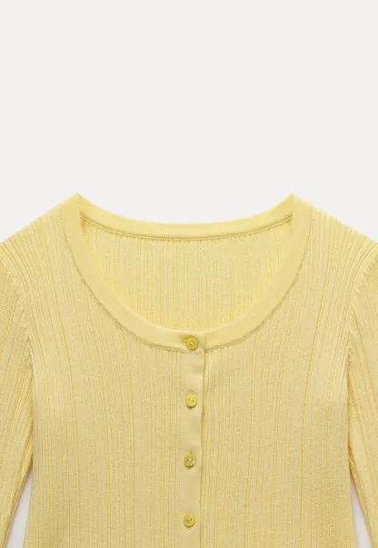 Ribbed Button Front Cardigan and Camisole Set