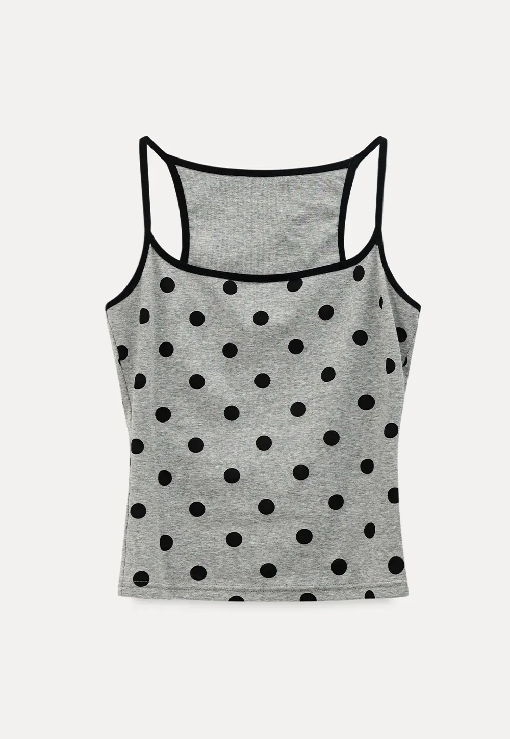 Polka Dot Tank Top with Thin Straps