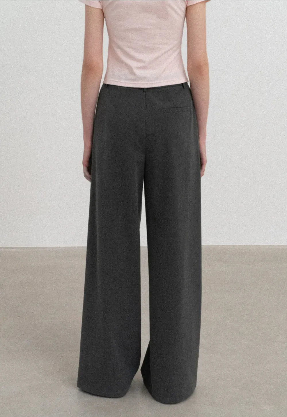 Wide Leg Casual Pants with Front Pleats