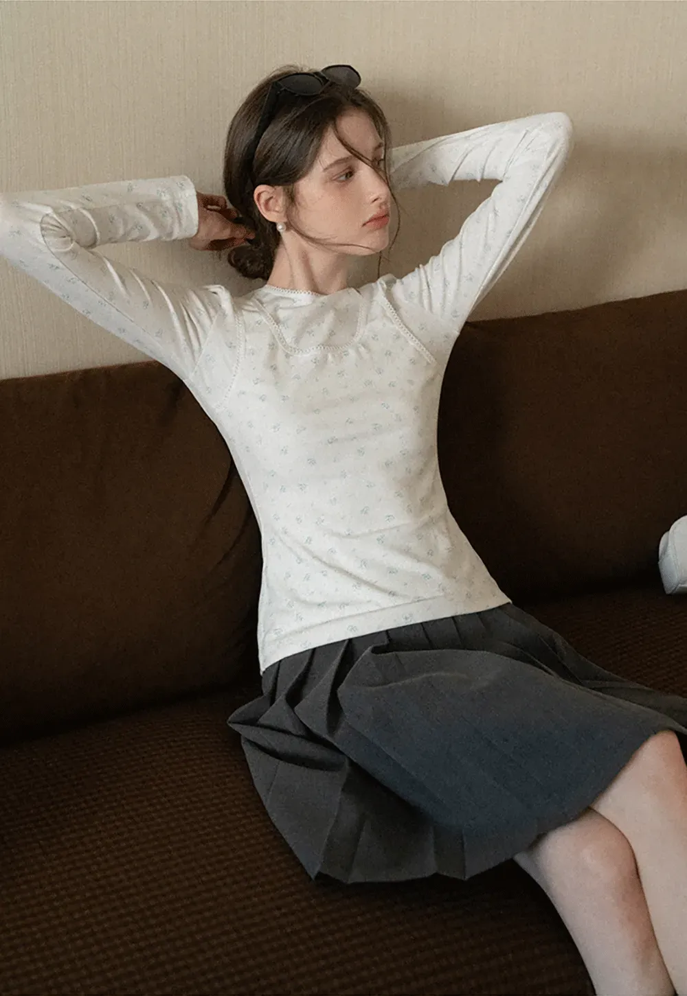 Floral Print Long Sleeve T-Shirt