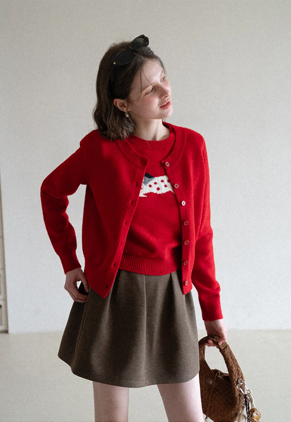 Stylish Knit Cardigan with Embroidered Design