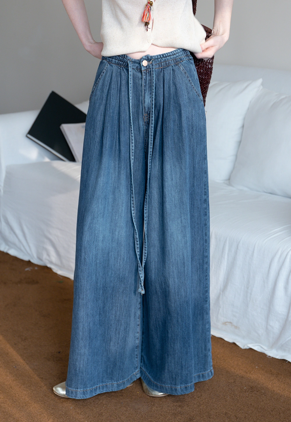 Drawstring Palazzo Pants