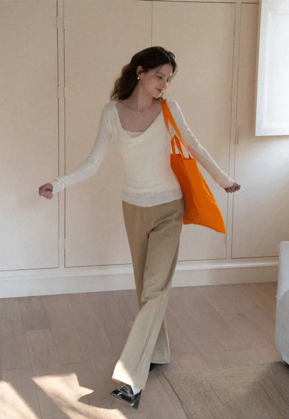 Woolen knit sweater and tank top