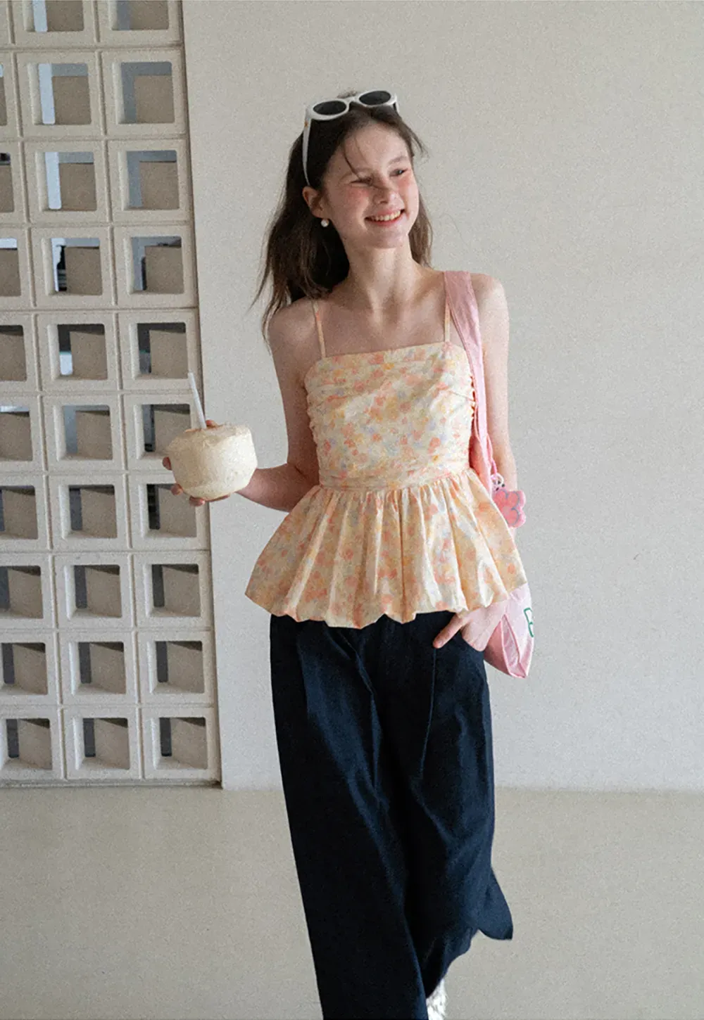 Casual Pants with Wide Legs and Pleats