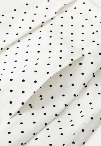 Polka Dot Shorts with Pleated Design