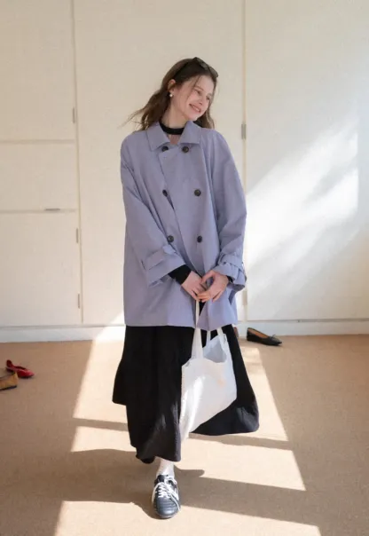 Elegant Double Breasted Short Jacket