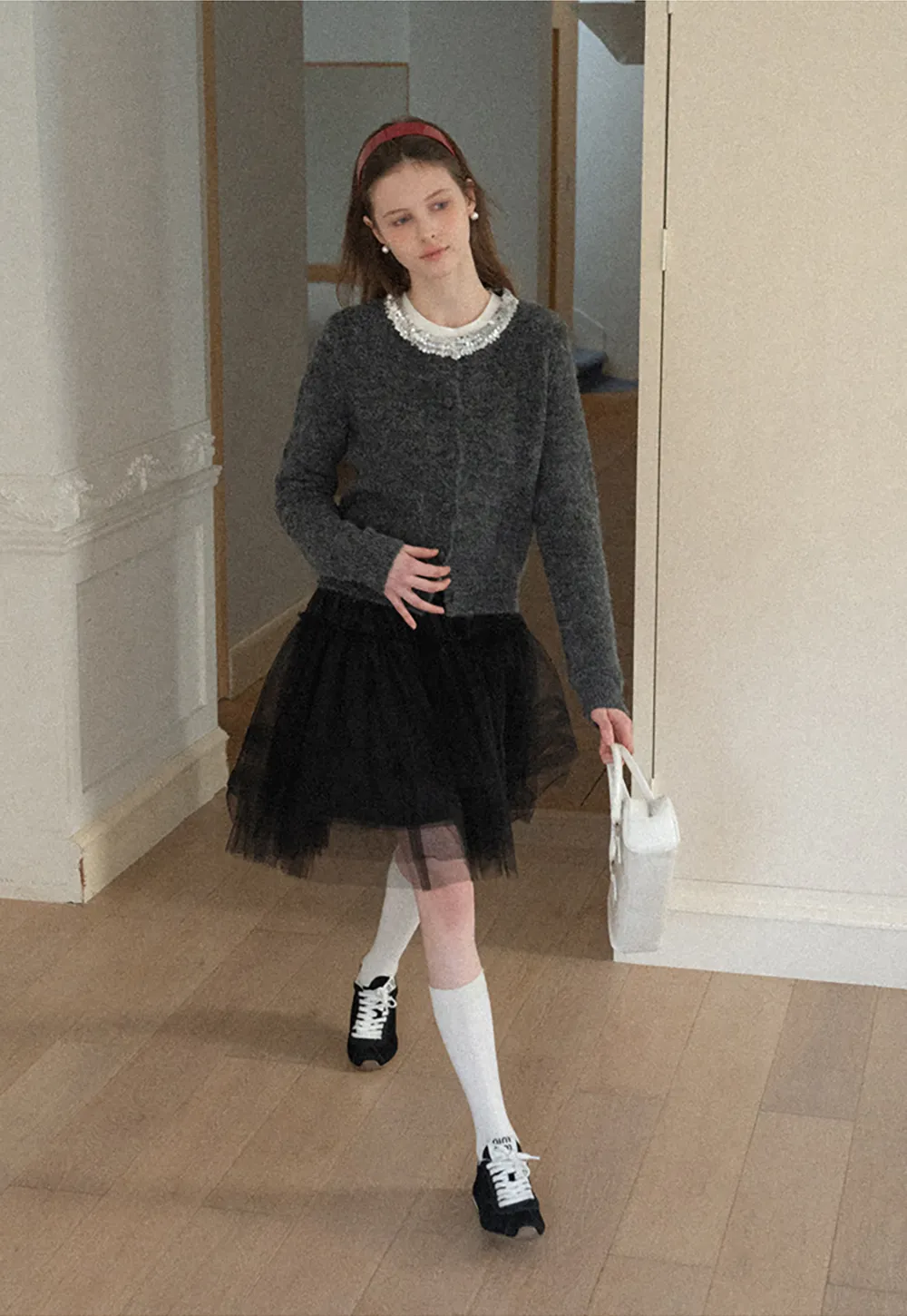 fluffy layered tulle skirt with elastic waistband