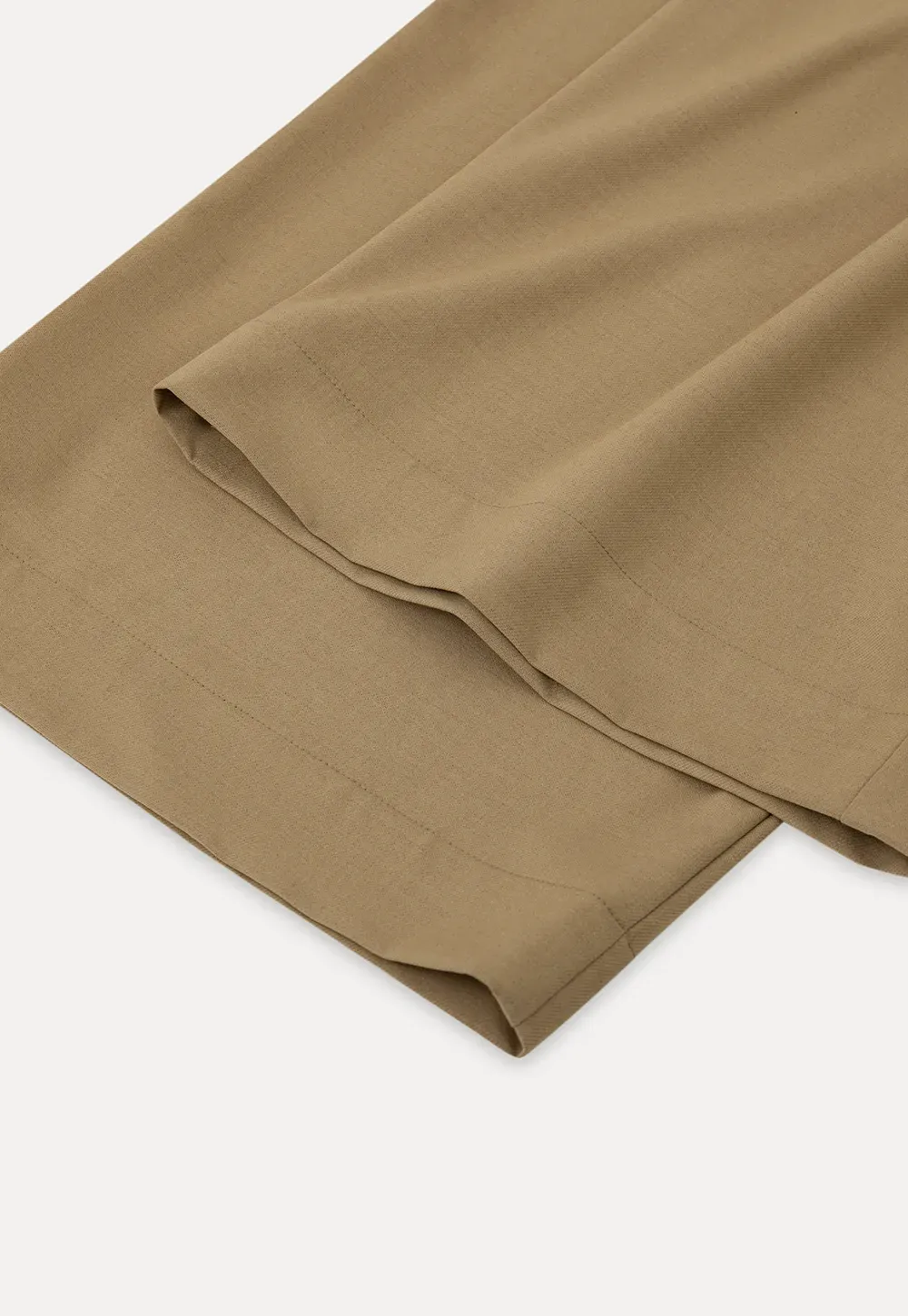 Wide leg pleated casual pants with front pockets