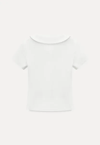 Short Sleeve Collared Button Front T Shirt