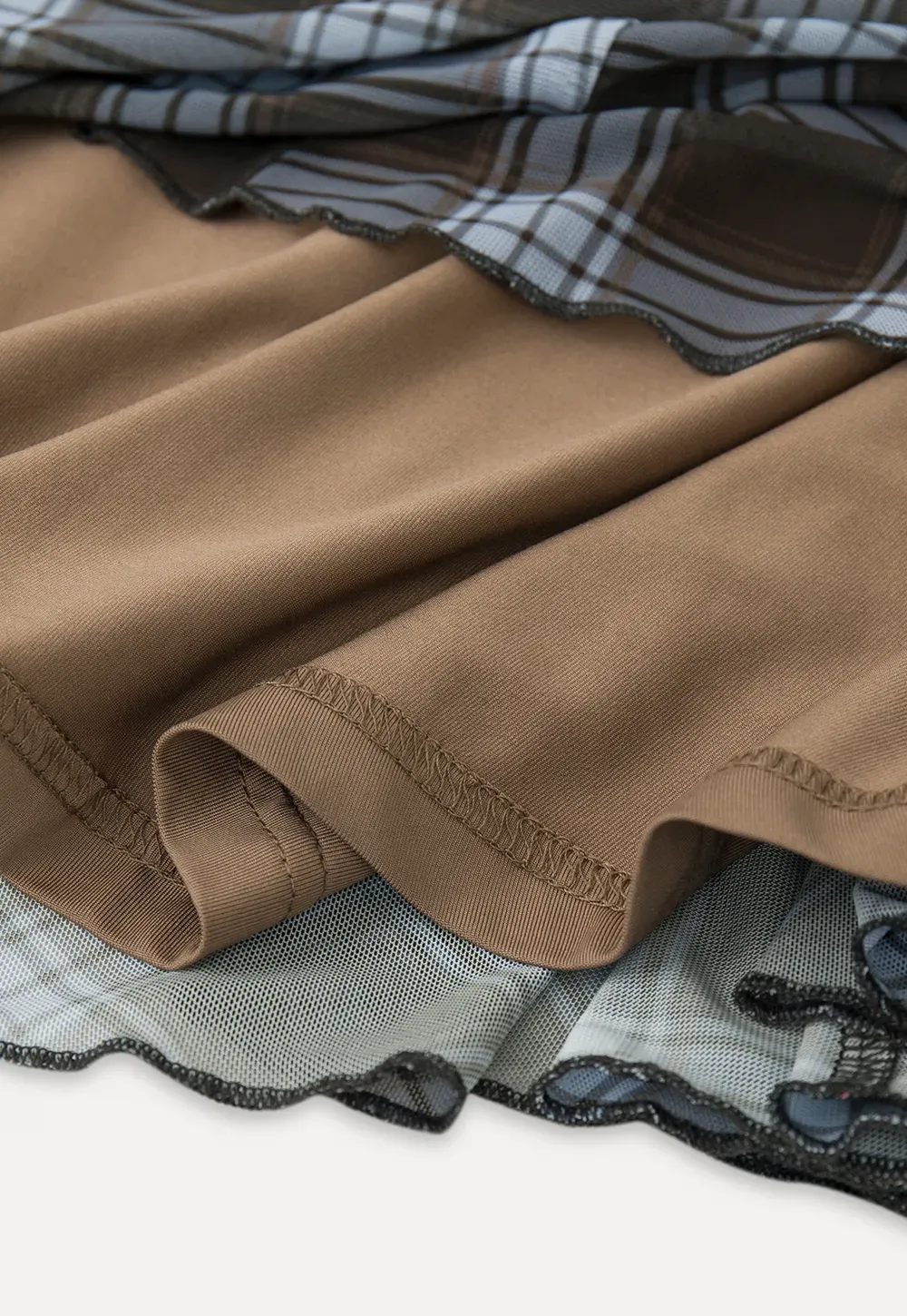 Plaid sleeveless dress with flared skirt