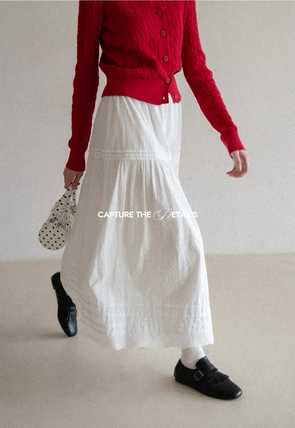Elegant Tiered Lace Hem Skirt