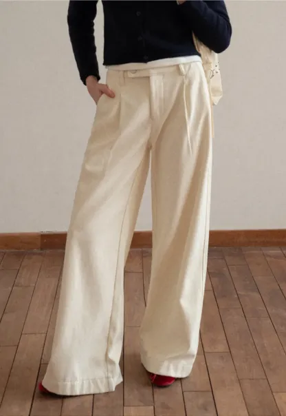 Dark Denim Wide-Leg Pants