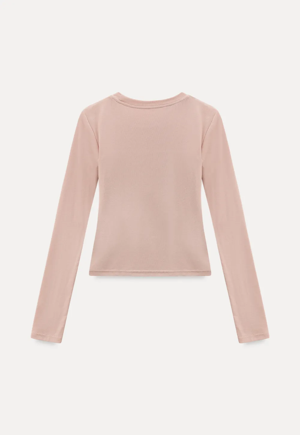 Ruched Long Sleeve T-Shirt with Gathered Detail