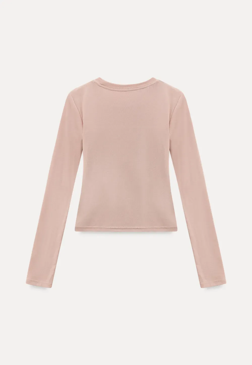 Ruched Long Sleeve T-Shirt with Gathered Detail